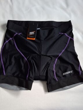 Souke Sports  Womens  Padded Cycling Shorts Activewear Stretch Size XXL‎